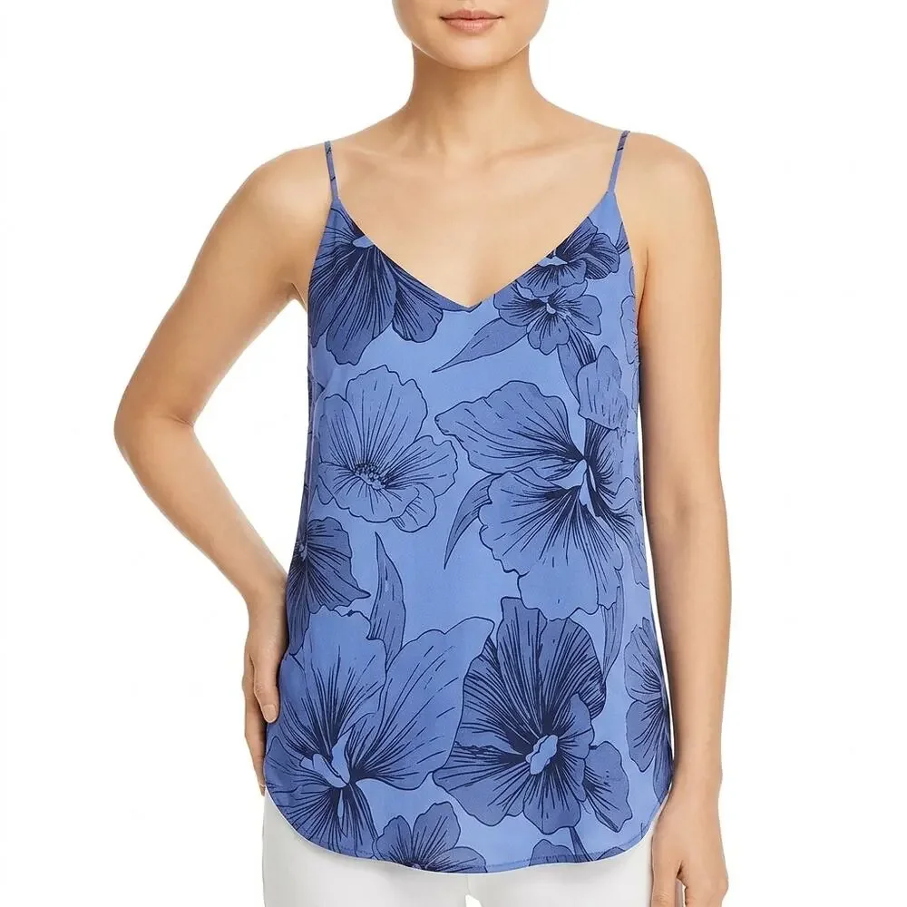 Loft Blue Floral Lightweight Tank Women Size M
